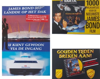 Folletos de James Bond Goldeneye Varta / Living Daylights Philips Etc Holandés 1980/90