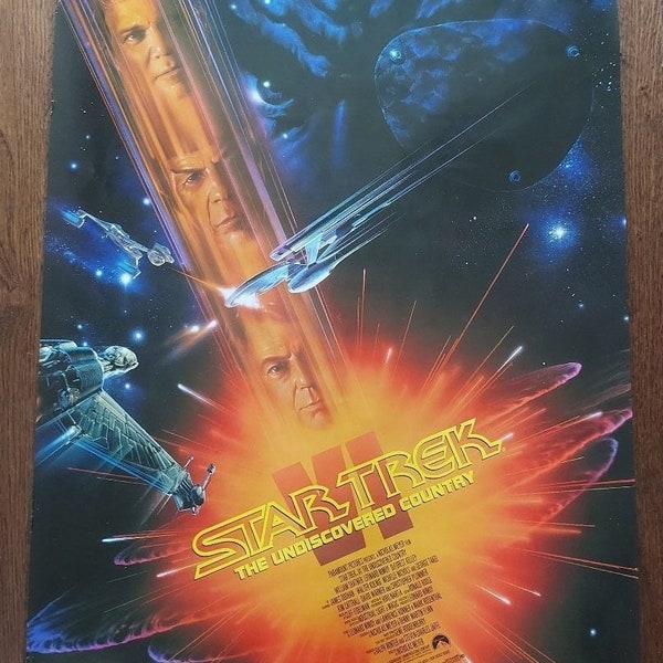 Star Trek Undiscovered Country Original Quad 40" x 27" Poster Vintage Rare 1991