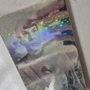 Star Trek Mr Spock Lasergram A.H Prismatic Hologram Pocztówka Rzadka 1992