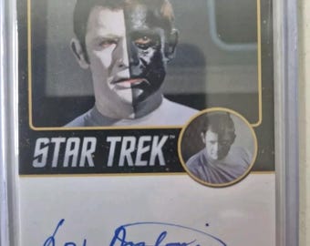 Star Trek The Original Series Autograph Card Lou Antonio / Lokai Autograph Rare