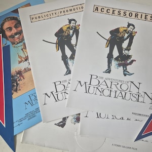 The Adventures of Baron Munchausen Promo Folder ABC Cinema Theatre 1980s Sticker