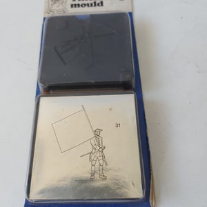 Prince August Casting Mould #31 Flag Bearer Vintage Rare  Miniature Retired