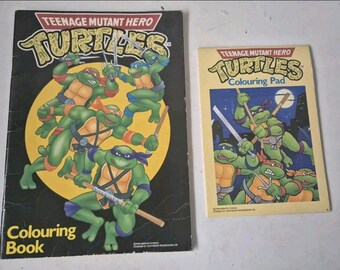 TMNT Vintage Colouring Book & Pad Mirage Studios 1989