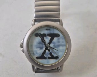 X-Files Watch Logo Stainless Steel Japanese Timing Vintage