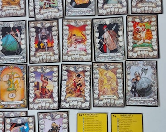 Steve Jackson Battle Cards CCG Vintage Fantasy Game x 21 Cards Merlin 1993