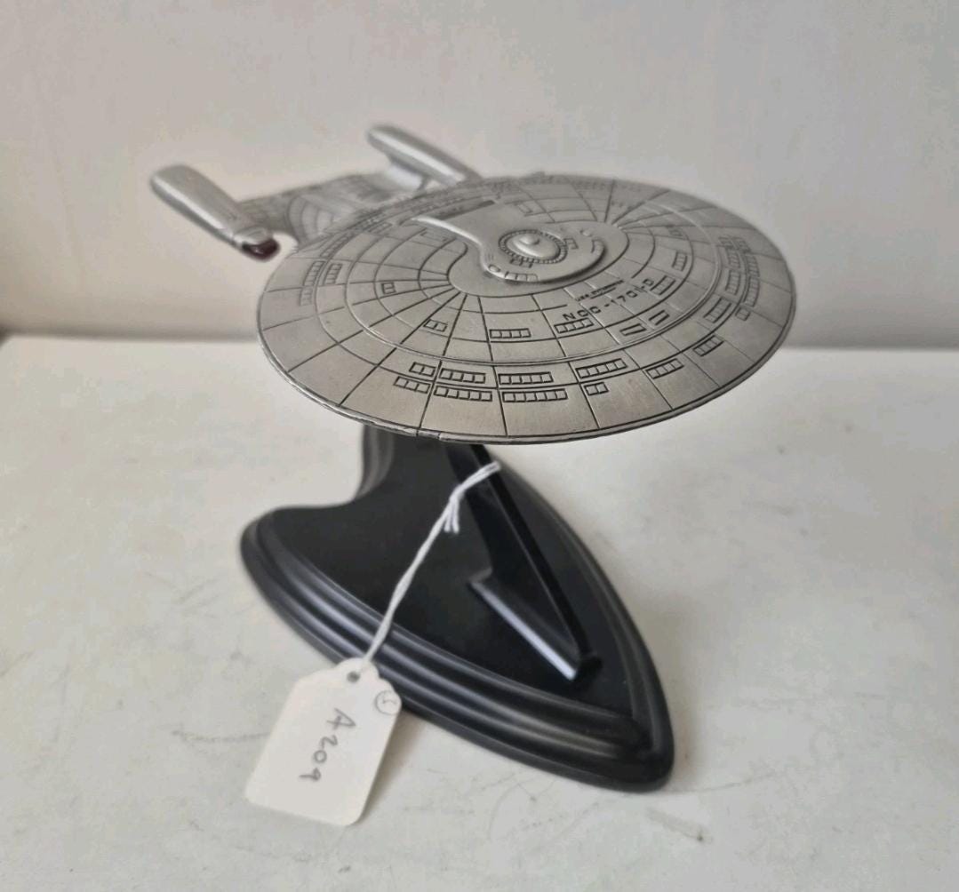 Star Trek Enterprise NCC1701D Pewter 24k Gold Model Ltd Edition 