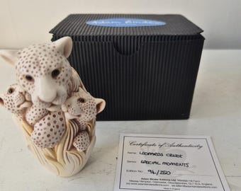 HARMONY KINGDOM ハーモニーキングダム　ゾウ　象　イギリス製　彫刻 Harmony Kingdom Artist Adam Binder Leopard's Creek LE 250 Retired