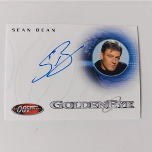 Carte d'autographes Sean Bean A25, extension 40e anniversaire de James Bond