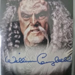 Star Trek Deep Space Nine Autogrammkarte A10 William Campbell / Koloth