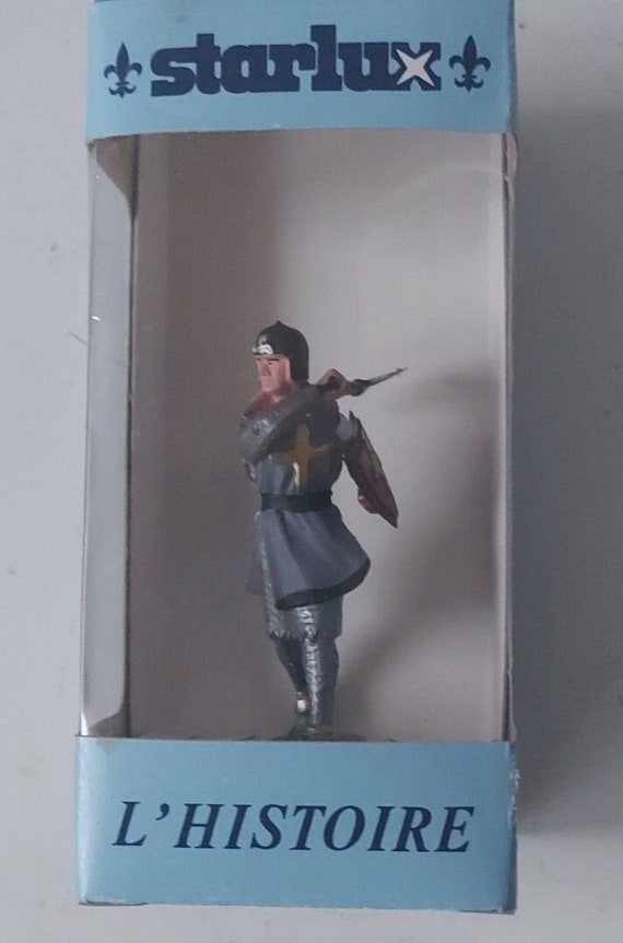 CAVALIER SOLDAT ANCIEN Starlux Chevalier Moyen Âge figurines 1/32 EUR 27,51 - FR