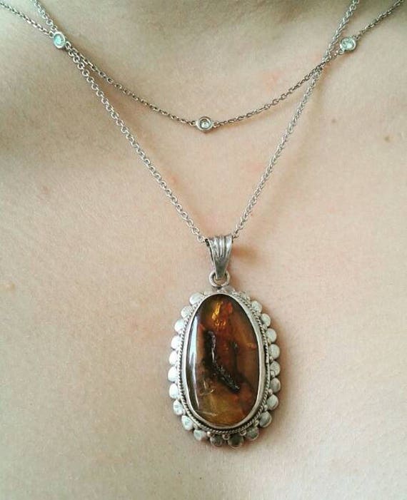 Vintage Amber Mystic Necklace - image 2