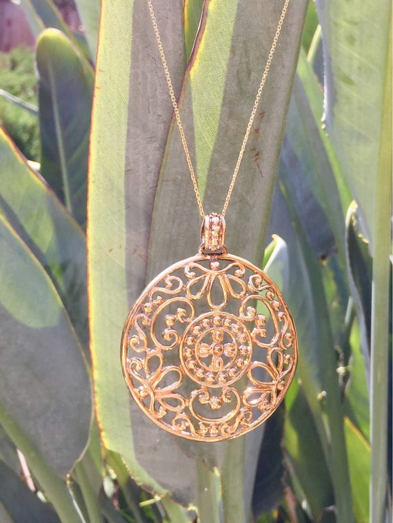 Vintage Mandala Gold-plated Necklace - image 6