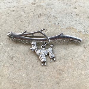 Vintage 925 Poodle Pin