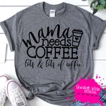 Mama Braucht Kaffee Viel Und Viel Kaffee Svg Cameo Cricut Dateien Lustige Sprüche Svg Mama Svg Lustige Zitat Svg Geschnittene Datei Mama