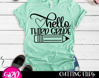 3rd Grade Svg Etsy