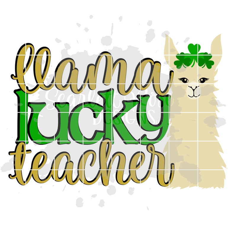 Download St Patricks Day SVG Llama Lucky Teacher svg svg cut file | Etsy