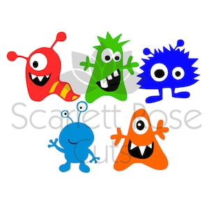 Monsters SVG knippen bestanden voor silhouette cameo en cricut