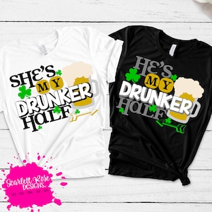 Boccale birra della St Patrick Day SVG, mio SVG mezzo ubriaco, SVG, suo e suo, corrispondenza Design, coppie camicia, tagliata File, Silhouette Cameo, Cricut