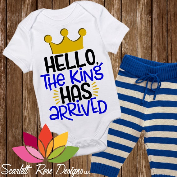 Download New Baby Boy Svg Dxf Hello The King Has Arrived King Etsy