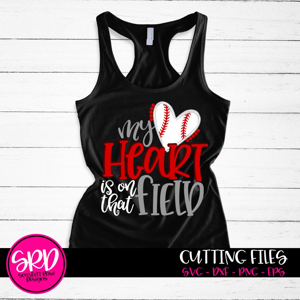 Download Baseball Svg My Heart Is On That Field Svg Baseball Mom Svg Etsy