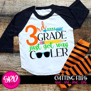 School svg, derde klas net gekregen manier Cooler svg, svg gesneden bestand, eerste schooldag, jongen school shirt, ontwerp, cameo bestanden, cricut bestanden