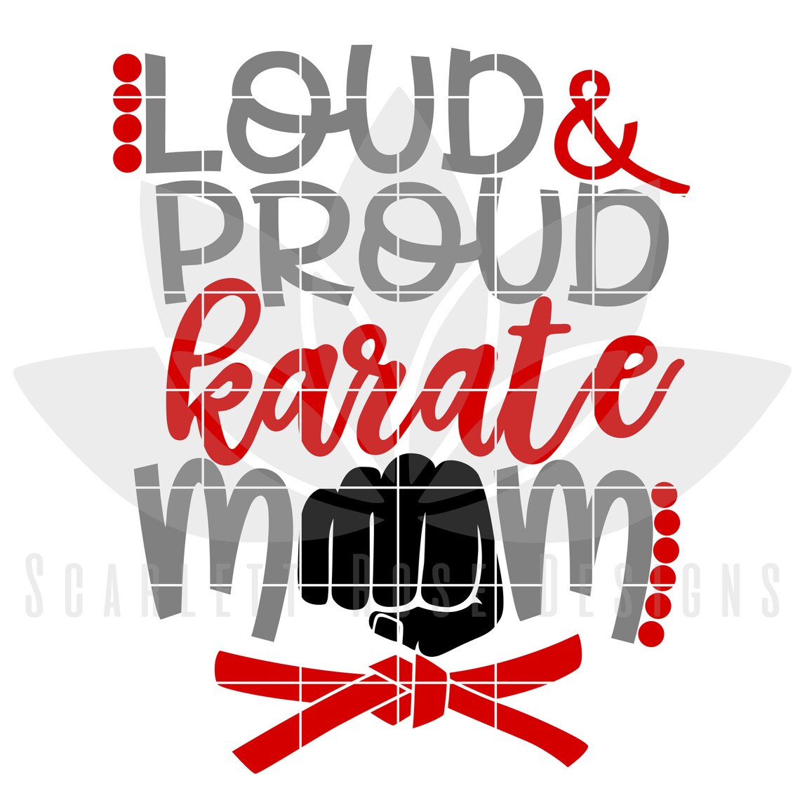 Download Loud and Proud Karate Mom SVG svg cut file karate svg | Etsy