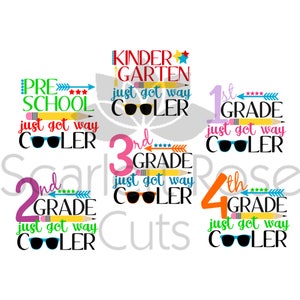 Retour à l’école SVG couper fichier, l’école je viens de chemin ensemble refroidisseur, premier jour d’école que SVG coupe fichier pour silhouette cameo et cricut