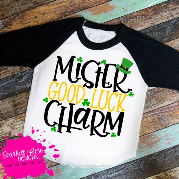 St Patricks Day Svg Mister Good Luck Charm Svg Boy St Etsy