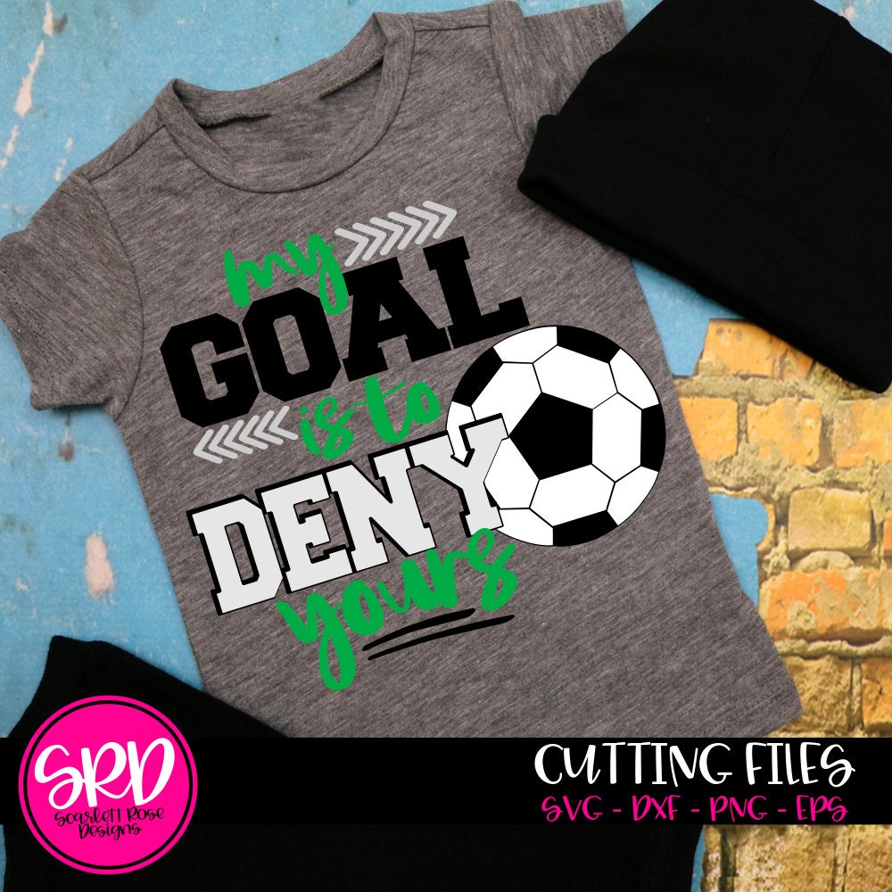 Hockey Short Sleeve T-Shirt - My Goal Is to Deny Yours Goalie Mask | Black, YL, Unisex | ChalkTalkSPORTS