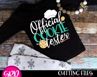 Official Cookie Tester SVG, cut file, Chef SVG, Baking, Apron, clipart, design, digital file, silhouette cameo, cricut