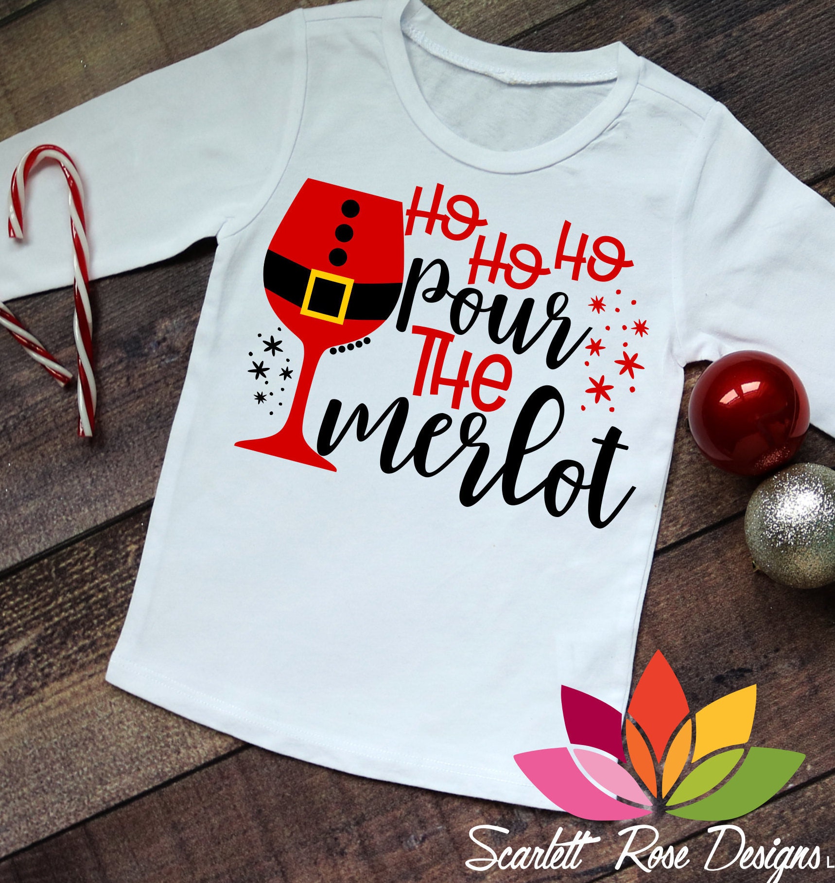 Download Noël SVG DXF verre à vin père Noël Ho Ho Ho Pour le | Etsy
