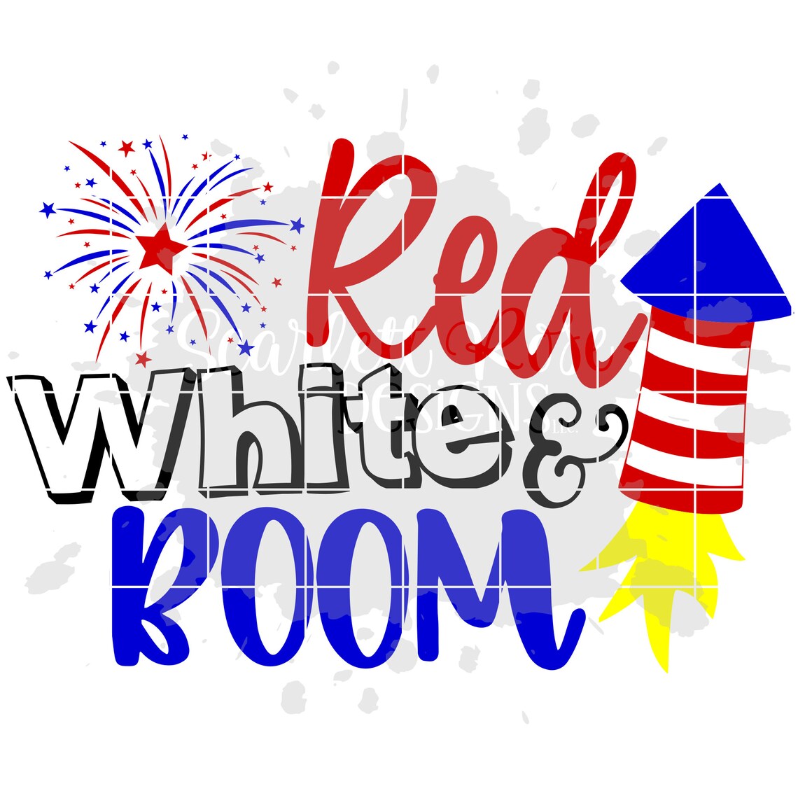 Red White and Boom SVG Svg Cut File Fourth of July Svg 4th | Etsy