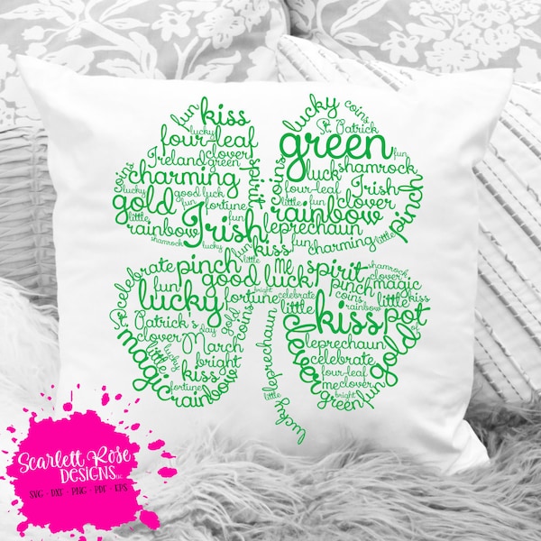 St. Patrick es Day SVG, St Paddys Day SVG, Svg Cut File, Shamrock Svg, Word Art, St Patricks Day Dekor, Shamrock Word Art, Kamee, Cricut