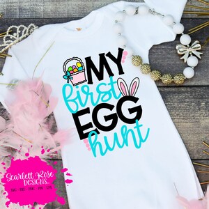 Easter SVG, My First Egg hunt SVG, Easter Basket svg, svg cut file, Easter Egg hunt svg, Girl Easter shirt, cameo files, cricut files