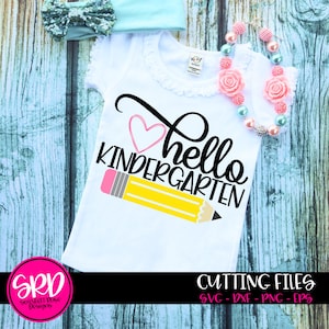 Back to school, Kindergarten svg, hallo Kindergarten, Schule svg, Lehrer svg, Lehrer Schule Shirt Design, Schule Clipart, Cameo, Cricut