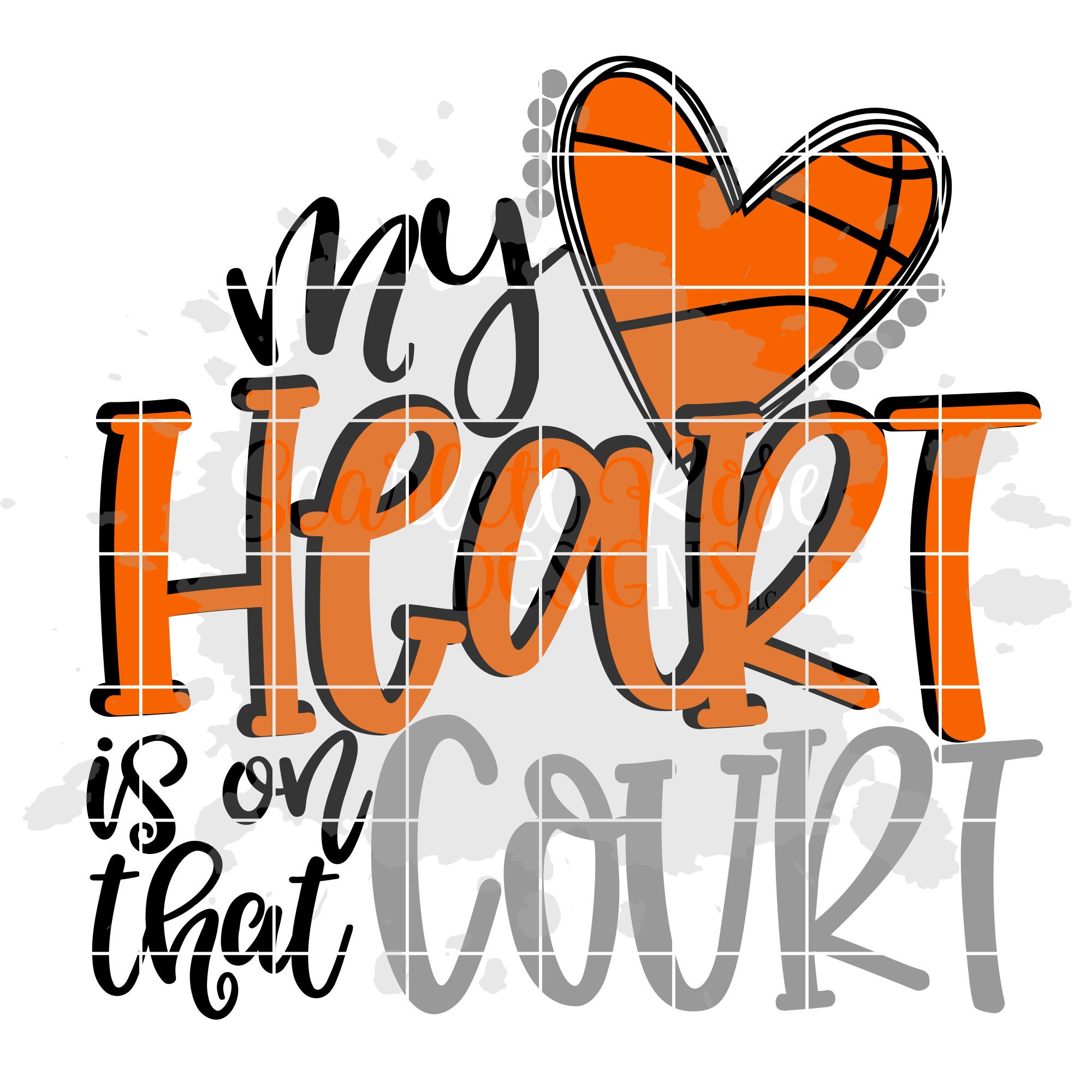 My Heart is on That Court SVG Basketball Mom Svg SVG Cut - Etsy