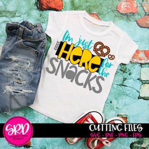 Im Just here for the Snacks svg, Funny Kid svg, svg cut file, Love snacks, design, Kid svg, snack time svg, shirt, cameo, cricut