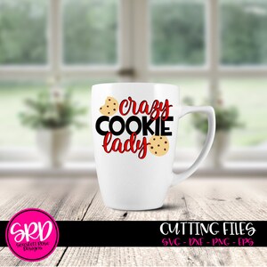 Verrückte Cookie Lady SVG, Zimtstern, Svg schneiden Datei, Plätzchenbacken, Becher-Entwurf, schneiden Datei, Silhouette, cricut