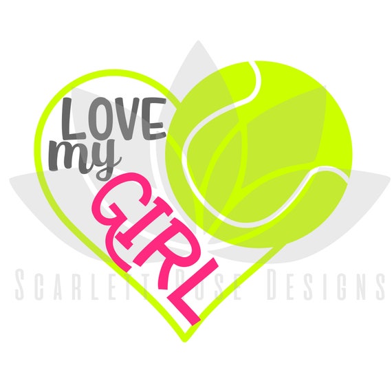Download Tennis Heart SVG Tennis Mom Love my Girl Monogram Frame | Etsy