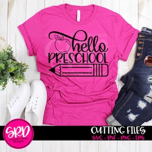 Back to school, Preschool svg, hello Preschool svg, school svg, teacher svg, teacher school shirt design, girl school svg, cameo, cricut