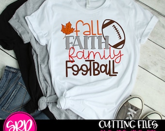 Vallen geloof familie voetbal SVG, val shirt, svg gesneden bestand cricut, voetbalshirt, val svg, religieuze gesneden bestand, gebed