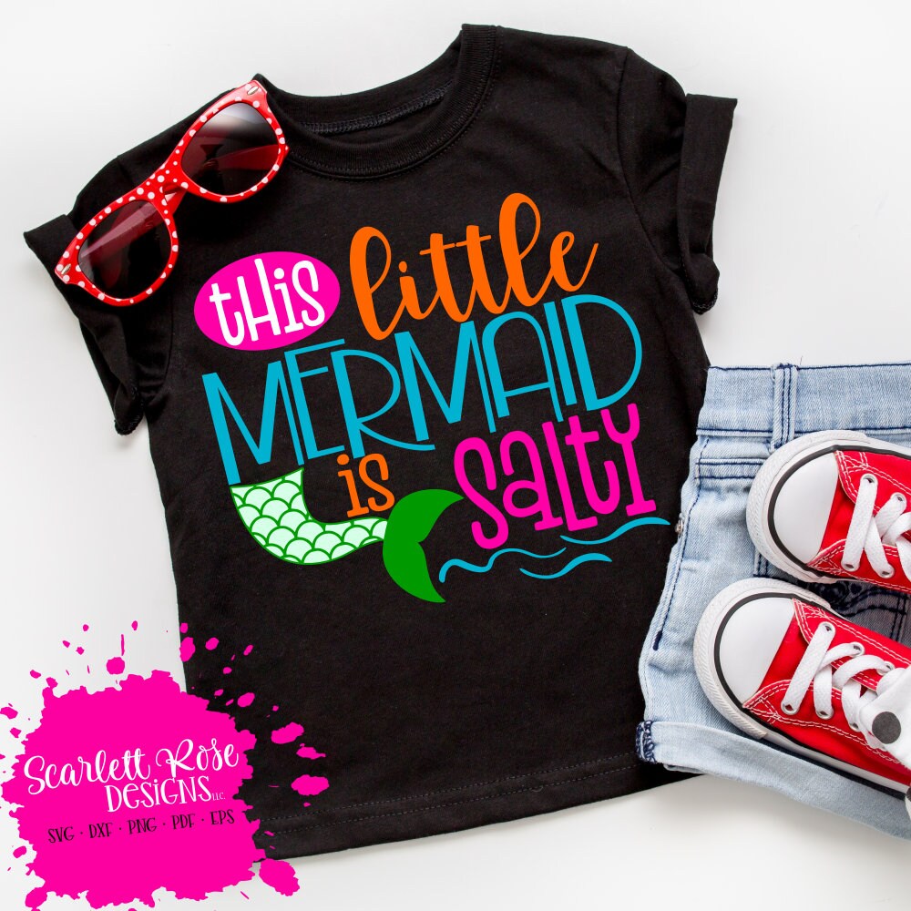 Download This Little Mermaid Is Salty Svg Svg Cut File Summer Svg Etsy