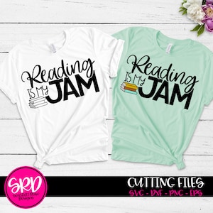 Reading is my Jam svg, Librarian svg, Teacher svg, teacher shirt, teacher shirt svg, School shirt, School SVG, cut files, teacher life, gift