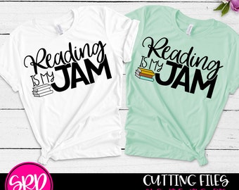 La lecture est mon svg Jam, bibliothécaire svg, enseignant svg, chemise d’enseignant, svg chemise d’enseignant, chemise d’école, école SVG, fichiers coupés, la vie de l’enseignant, cadeau