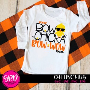 Easter svg, Bow Chicka Bow Wow svg, SVG cut file, Boy easter shirt, Chicks svg, Kids easter svg, cut file, Cameo, Cricut