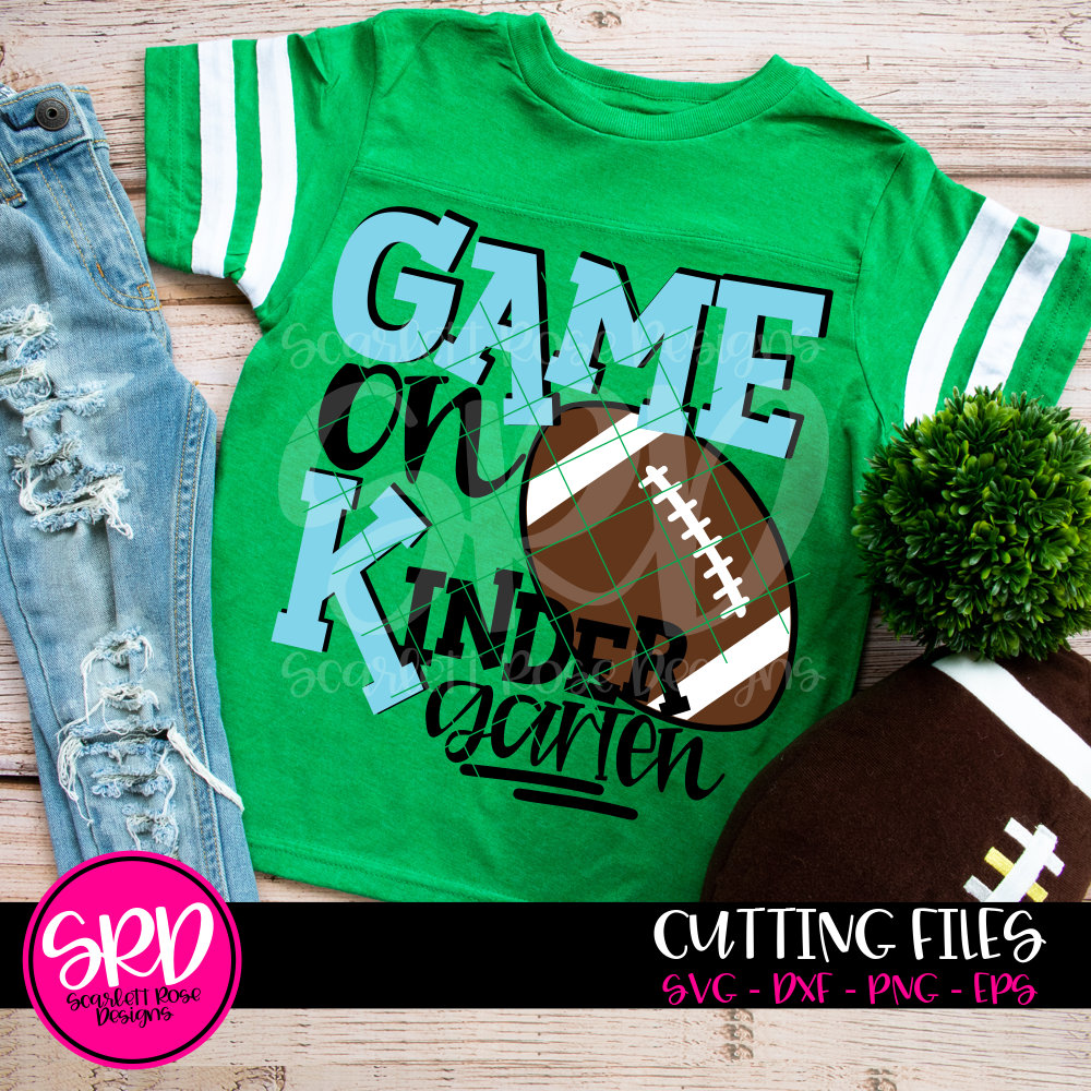 Game On Kindergarten SVG, SVG cut file, Kindergarten svg, Back to School svg, Football svg, First day of school svg, school shirt svg, cameo