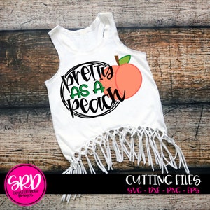 Peach svg, Pretty as a peach svg, southern svg, southern saying, Country girl svg, Produce bag design, cut files, cameo, cricut files