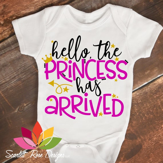 Download New Baby Svg Hello The Princess Has Arrived Crown Baby Etsy
