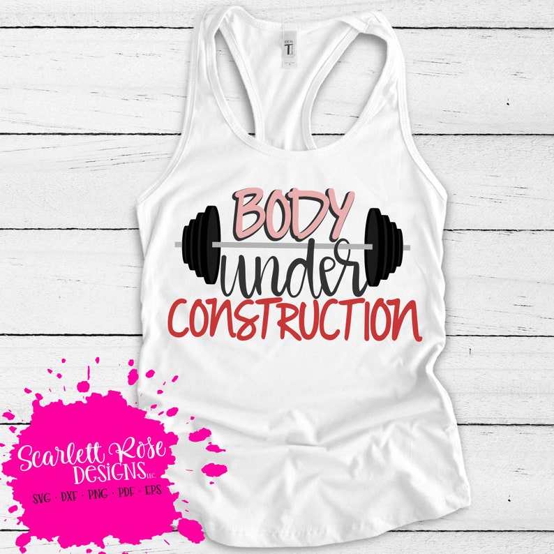 Workout SVG Fitness SVG DXF Body under Construction image 0