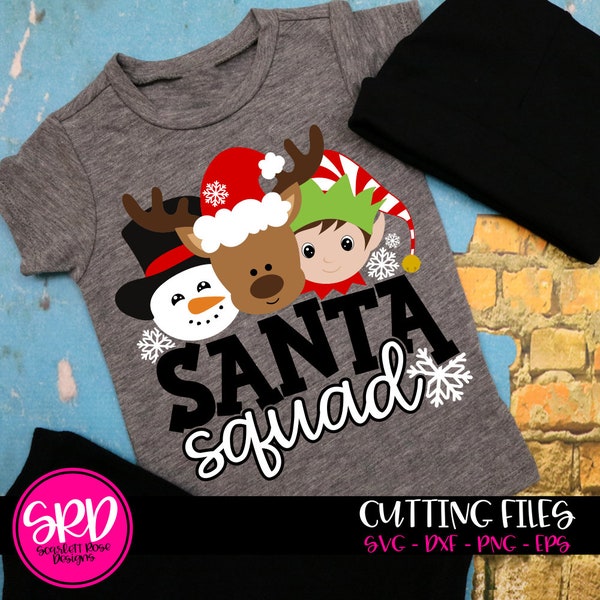 Christmas SVG, Santa Squad SVG, Reindeer svg, Elf svg, Frosty svg, Christmas Squad SVG, svg design, Christmas decor, cameo file, cricut file